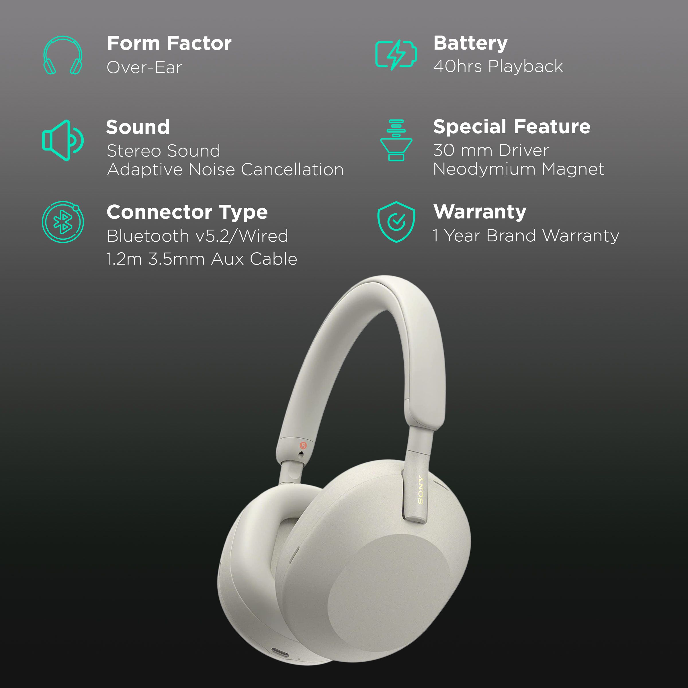 Buy Sony WH-1000XM5 Bluetooth Headset with Mic (Auto Noise